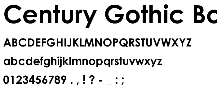 Century Gothic Bold font